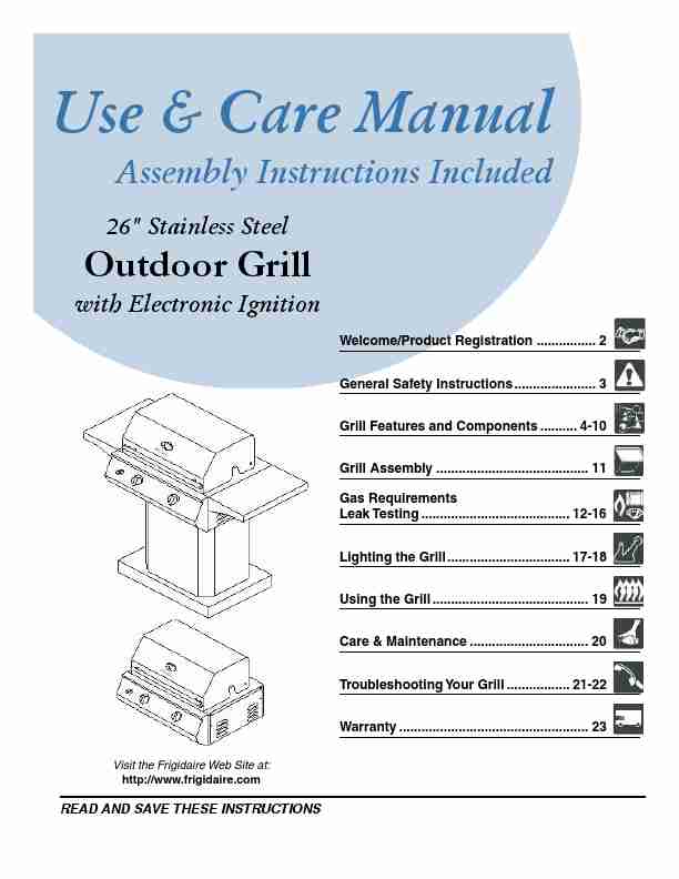 Frigidaire Gas Grill 26 Stainless Steel Outdoor Grill-page_pdf